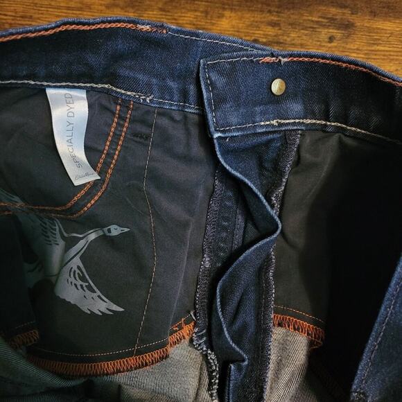 Eddie Bauer Jeans Size 14 Slightly Curvy Hi Rise Slim Straight Tummy Control - Picture 5 of 11